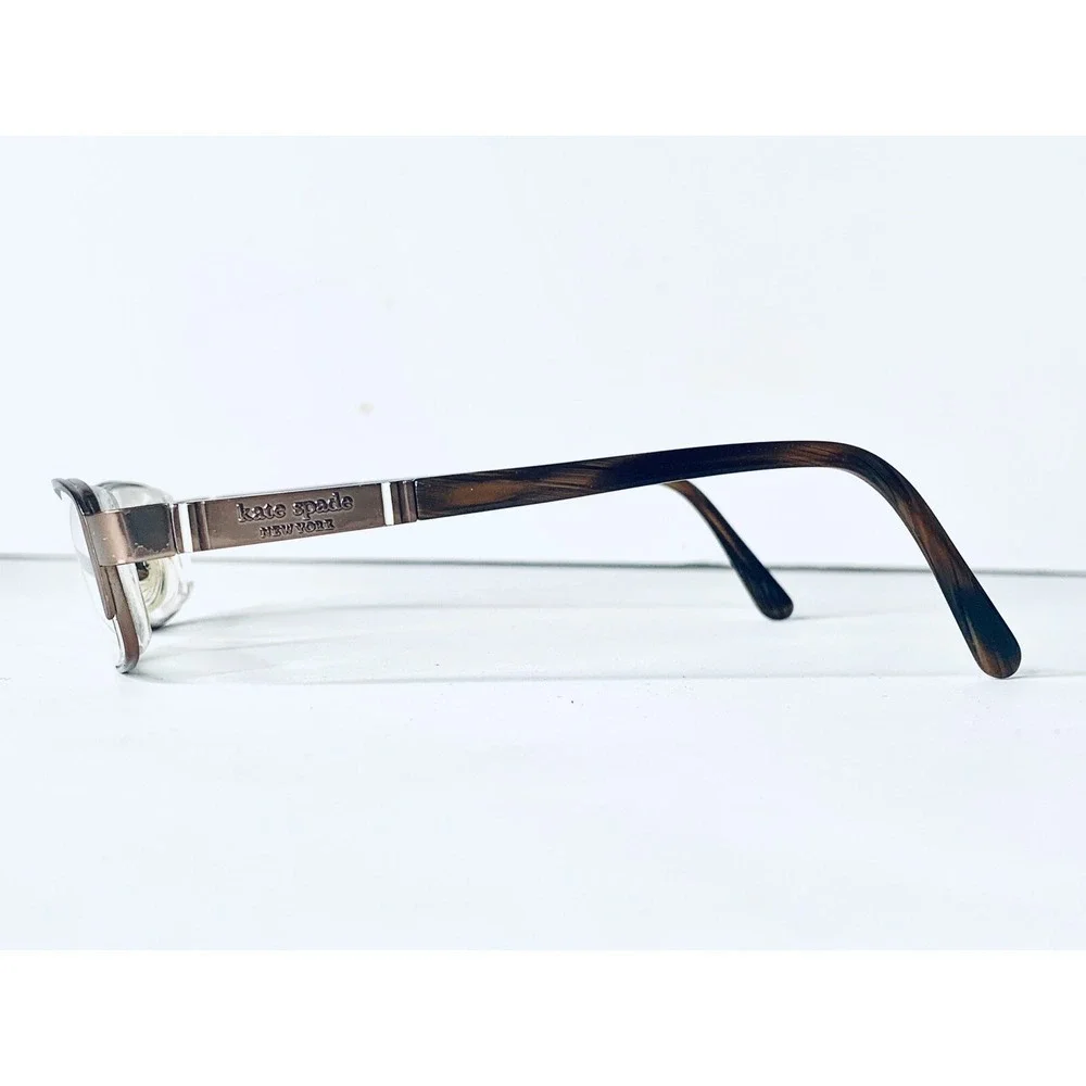Kate Spade Bronze Gold Metal Frame w Tortoise Temple Glasses Averil 49 16 135